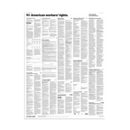 Modern White 2026 California and federal labor law poster, 30×40 inches, full front view